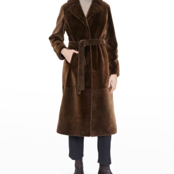 Yves Salomon Jackets & Blazers - Yves Salomon shearling lamb coat Size38 or M. Olive color. Like new with tag.